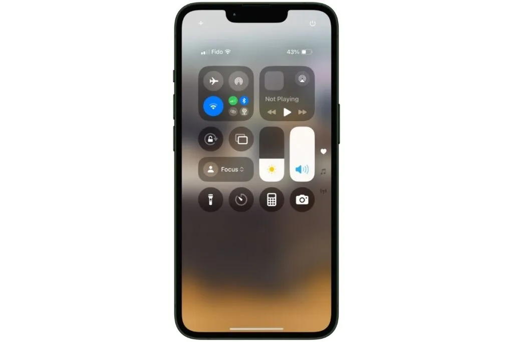 iPhone Control Center