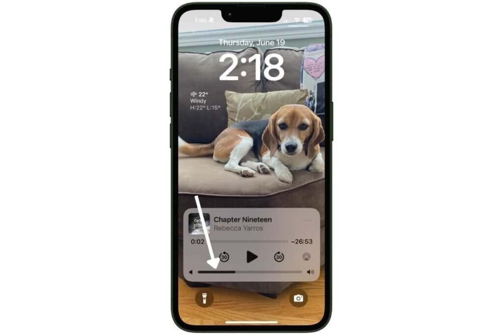 iPhone Hidden Feature - Volume Slider Phone screen showing iPhone hidden feature of volume slider