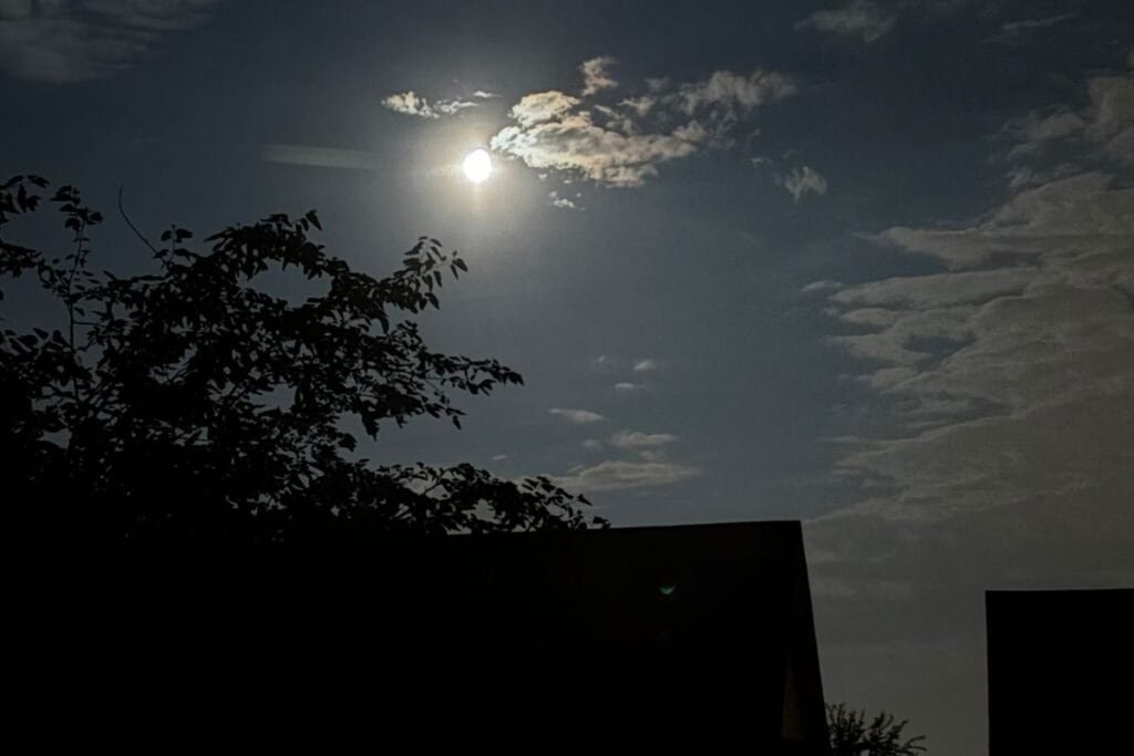 Image of the moon as an example of how to take a good photo on your iPhone in low light.